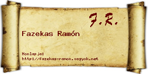 Fazekas Ramón névjegykártya
